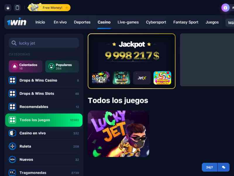 Jugar al Lucky Jet en 1win